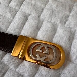 Vintage Gucci Brown Reversible Belt